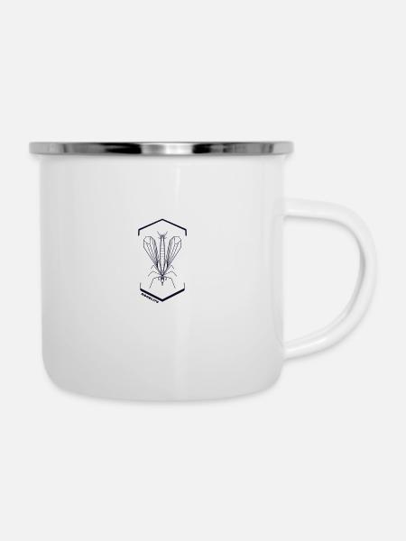 Moskito - Emaille-Tasse - Weiß