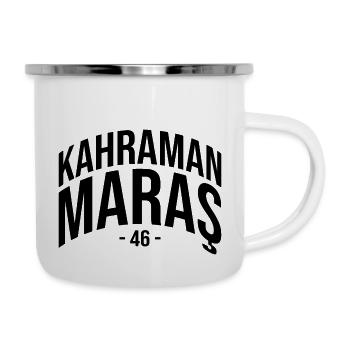 Maras 46 Türkei Turkiye Geschenk Kahramanmaras - Emaille-Tasse - Weiß - Rechts