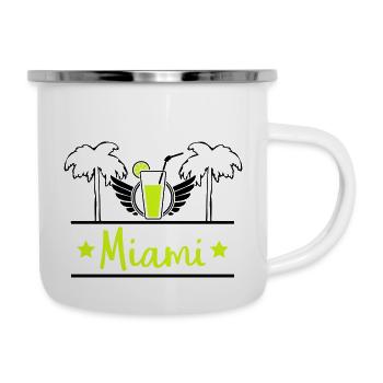 miami - Emaille-Tasse - Weiß - Rechts