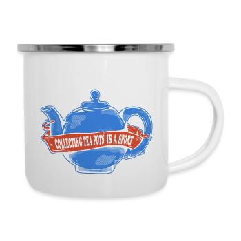 Théière Anglaise Union Jack Couleurs - Tasse émaillée - blanc - Droite