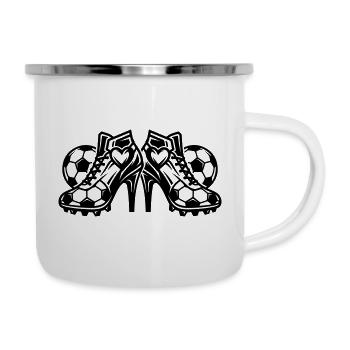 Chaussures de football Talons hauts de football - Tasse émaillée - blanc - Droite