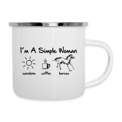 Vorschau: simple woman horse - Emaille-Tasse