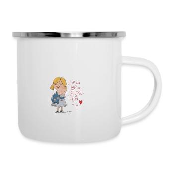 Ich bin eine große Schwester und ich liebe es - Emaille-Tasse - Weiß - Rechts
