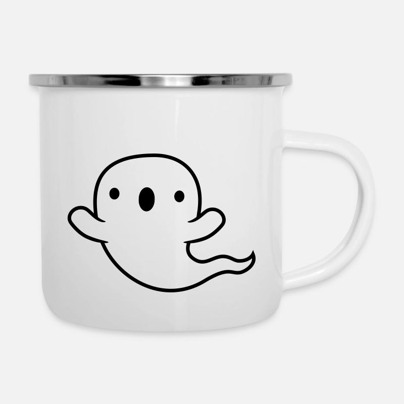 Petit fantôme obsédant - Tasse émaillée - blanc