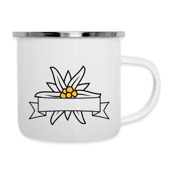 Bannière texte Edelweiss - Tasse émaillée - blanc - Droite