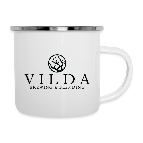 Vilda Black Logo - Emaljmugg