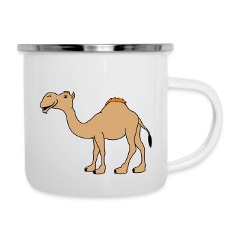 Kamel - Emaille-Tasse - Weiß - Rechts