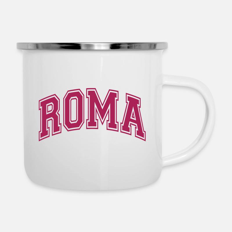 Rom - Emaille-Tasse - Weiß