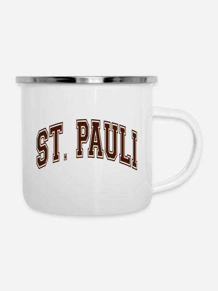 St. Pauli - Emaille-Tasse - Weiß