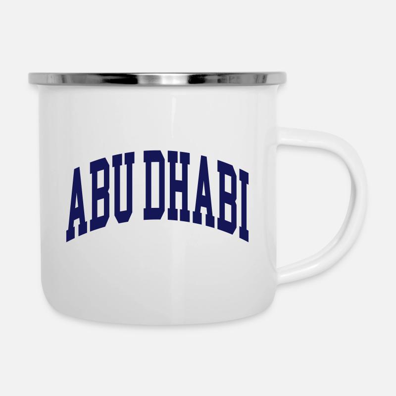 Abu Dhabi - Emaille-Tasse - Weiß
