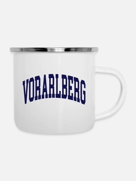 Vorarlberg - Emaille-Tasse - Weiß