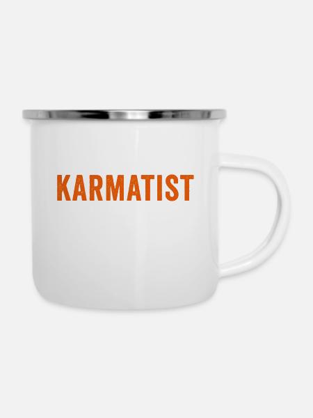 Karmatist - Emaille-Tasse - Weiß