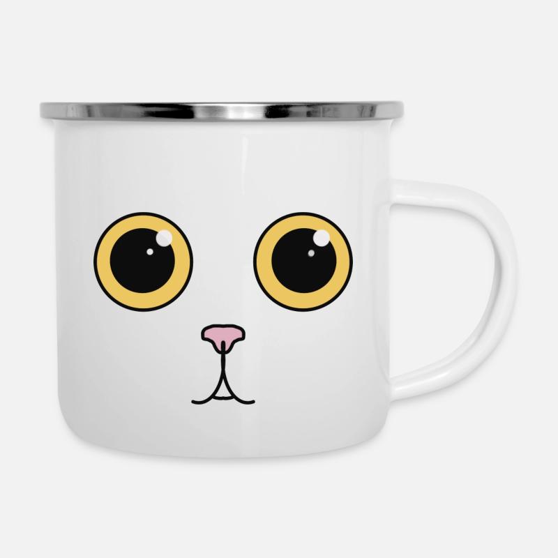Chat Felix - Tasse émaillée - blanc