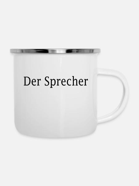 der sprecher - Emaille-Tasse - Weiß