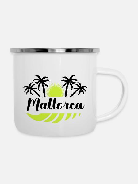 mallorca - Emaille-Tasse - Weiß