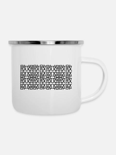 Einzigartig - Emaille-Tasse - Weiß