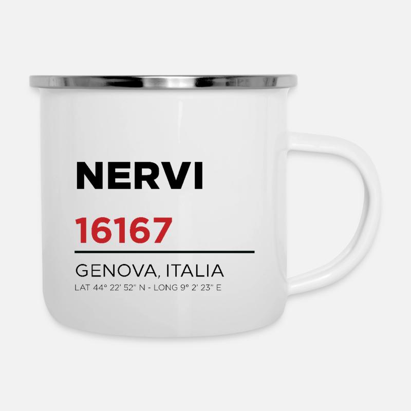 Nerven - Emaille-Tasse - Weiß