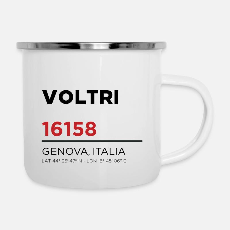 Voltri - Emaille-Tasse - Weiß