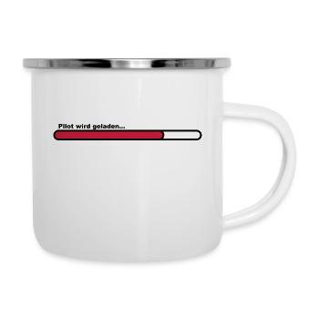 pilot - Emaille-Tasse - Weiß - Rechts
