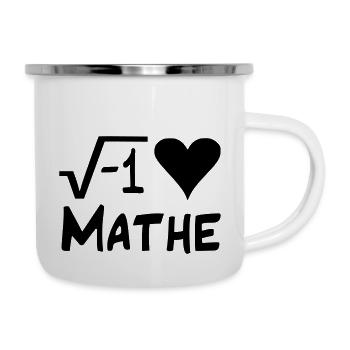 I love MATHE - Emaille-Tasse - Weiß - Rechts