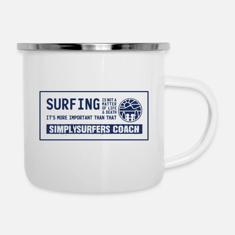 Surfing is more important than that! (Tag) - Tasse émaillée - blanc