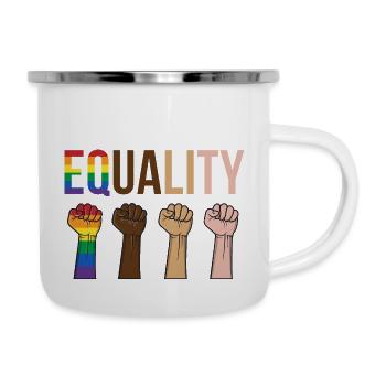 Equality - Emaille-Tasse - Weiß - Rechts