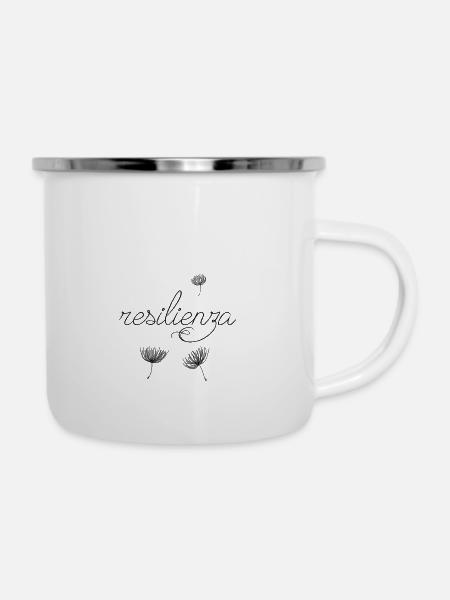 Resilienz - Emaille-Tasse - Weiß