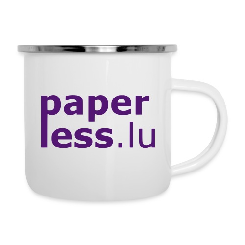 logo lilac font only lila - Emaille-Tasse