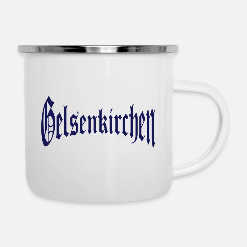 Gelsenkirchen - Emaille-Tasse - Weiß