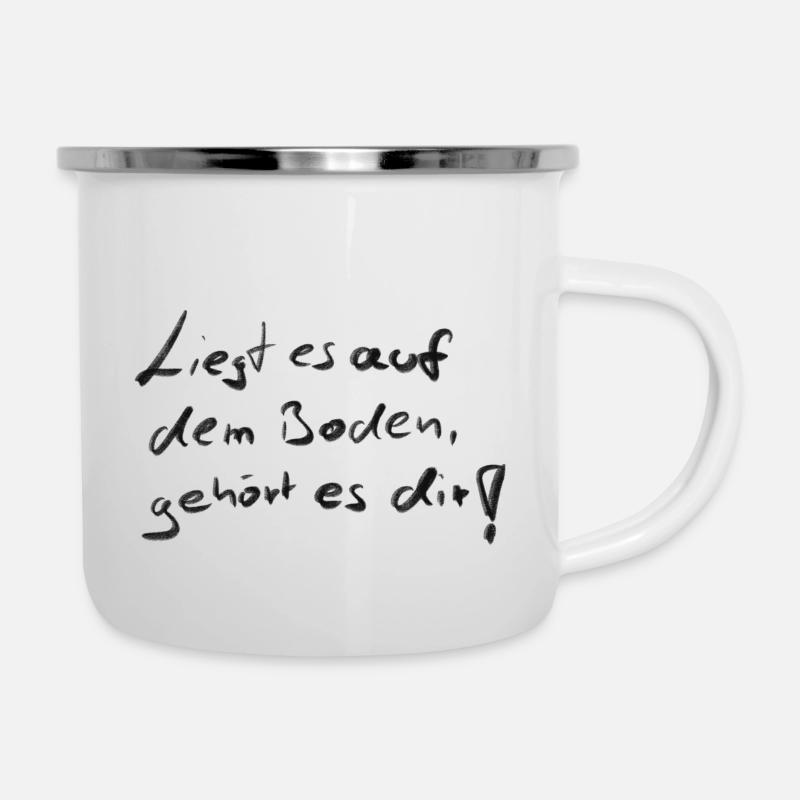 MEINS - Emaille-Tasse - Weiß