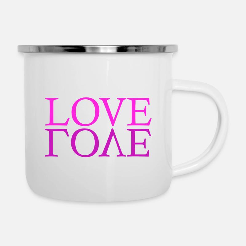 2 Love Pink - Tasse émaillée - blanc