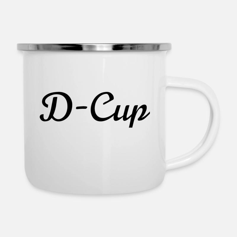 Kaffeetasse weiss "D-Cup" - Emaille-Tasse - Weiß