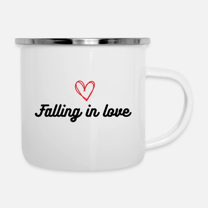 Falling in love - Tasse émaillée - blanc