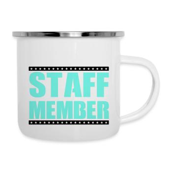 Membres du personnel - Tasse émaillée - blanc - Droite