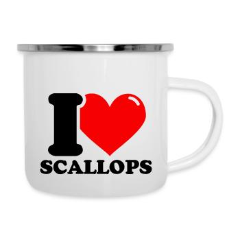 I love scallops - Camper Mug - white - Right