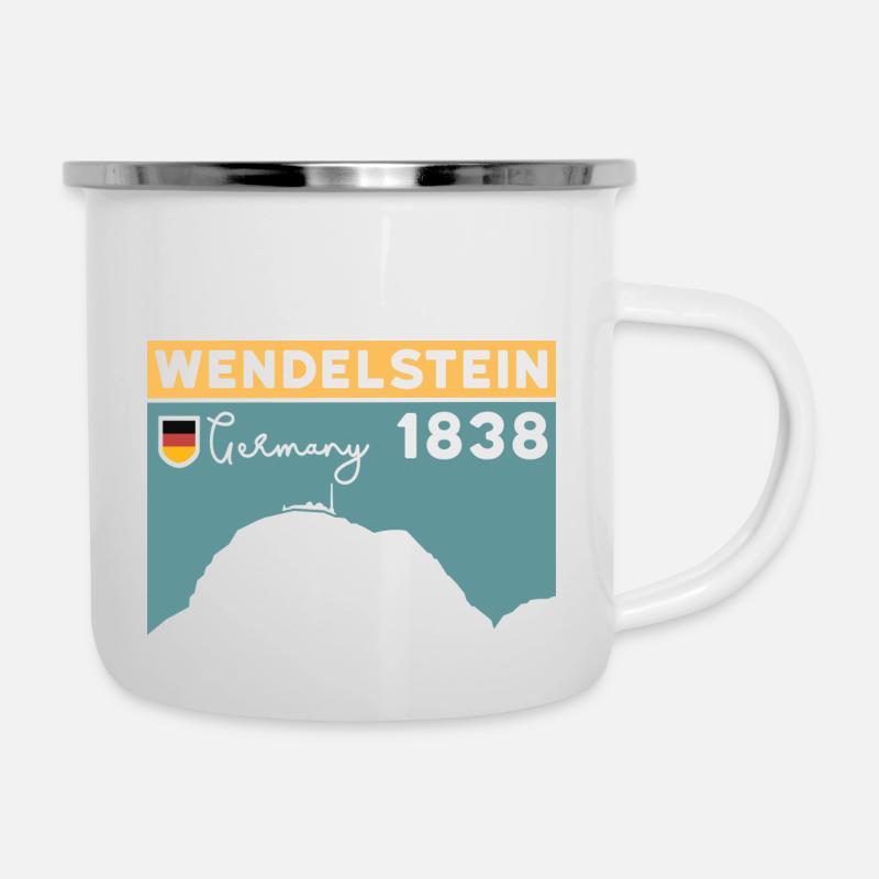 Wendelstein Finisher Wanderung Wandern Klettern - Emaille-Tasse - Weiß