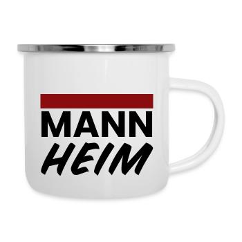Mannheim Monnem - Emaille-Tasse - Weiß - Rechts