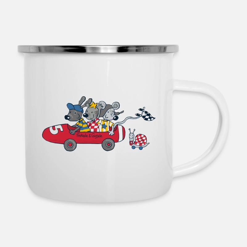 Derby de caisses à savon - Tasse émaillée - blanc