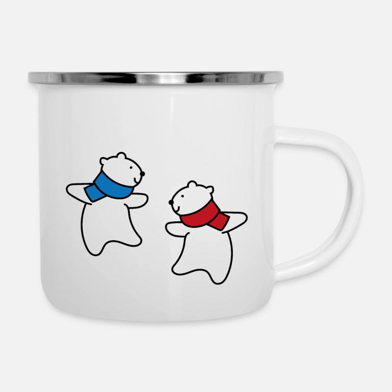 Die Eisbären kommen - Emaille-Tasse - Weiß