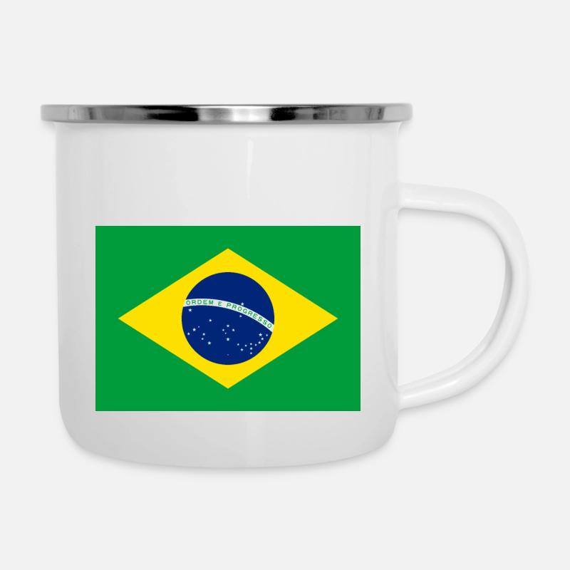 flag-brazil - Tasse émaillée - blanc