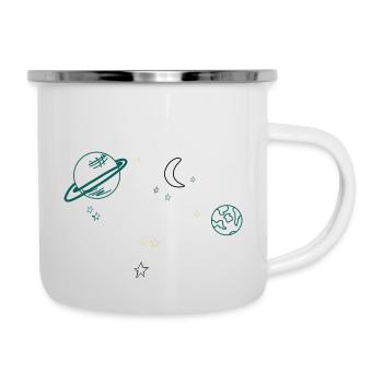 Planeten - Emaille-Tasse - Weiß - Rechts