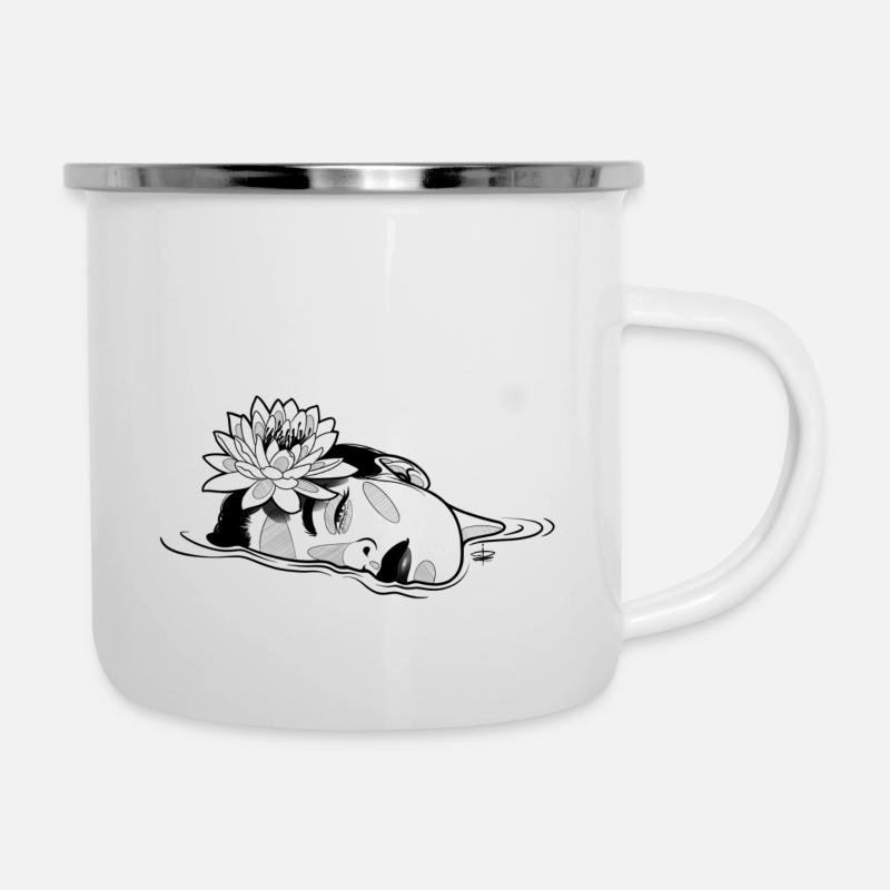 Lotus - Tasse émaillée - blanc