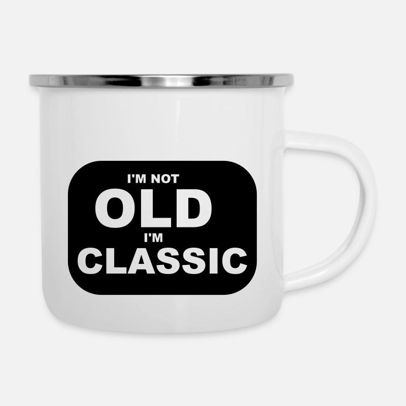 pas vieux je suis classique - Tasse émaillée - blanc