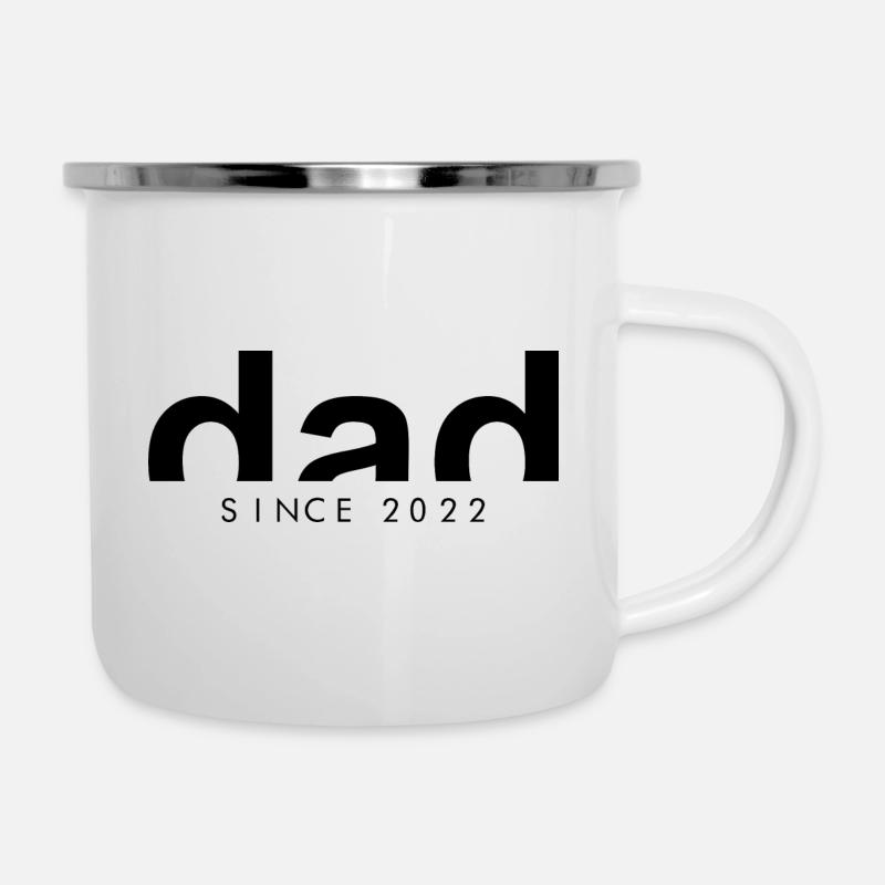 DAD - SINCE 2022 - Emaille-Tasse - Weiß