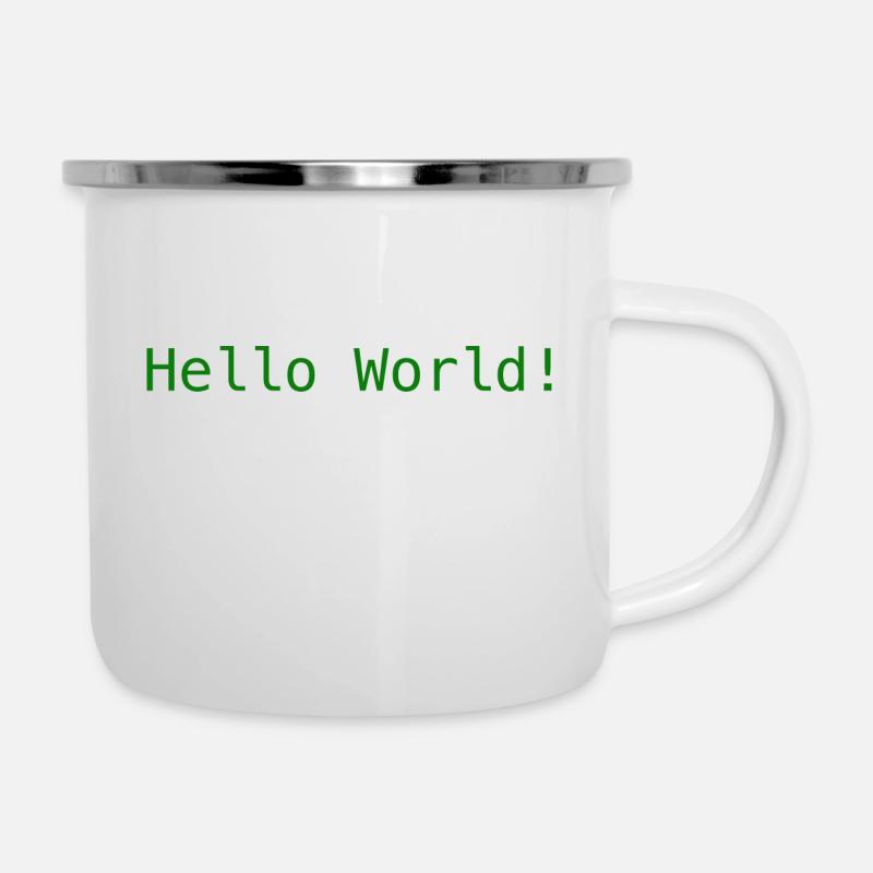 Salut tout le monde! - Tasse émaillée - blanc