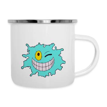 Éclaboussures de glace - Tasse émaillée - blanc - Droite