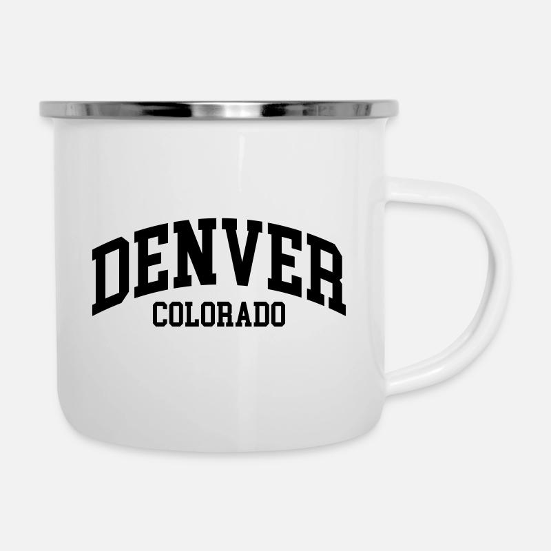 Denver - Emaille-Tasse - Weiß