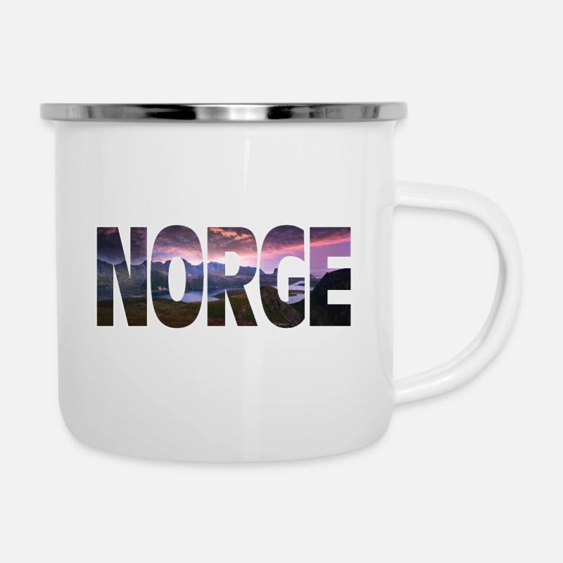 Norvège - Tasse émaillée - blanc