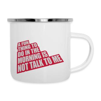 ne me parle pas - Tasse émaillée - blanc - Droite