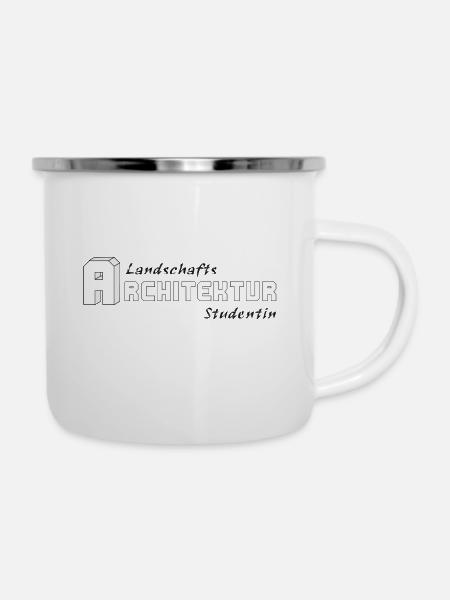 Landschaftsarchitektur Studentin - Emaille-Tasse - Weiß